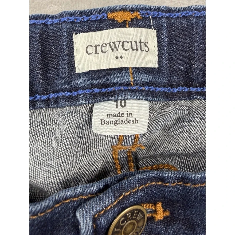 J. Crew Crewcuts Boys Size 10 Slim Fit Flex Jeans Blue Dark Wash
